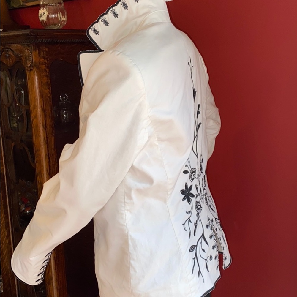 White Grace Elements Embroidered Jacket - image 3